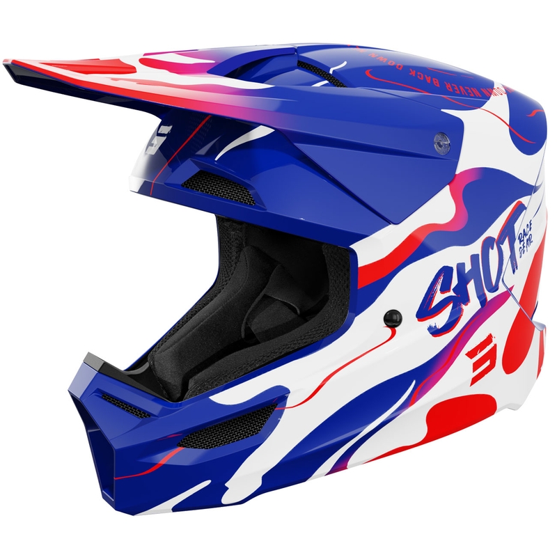 Laste motokrossi kiiver Shot Furious Beast läikiv sini-punane