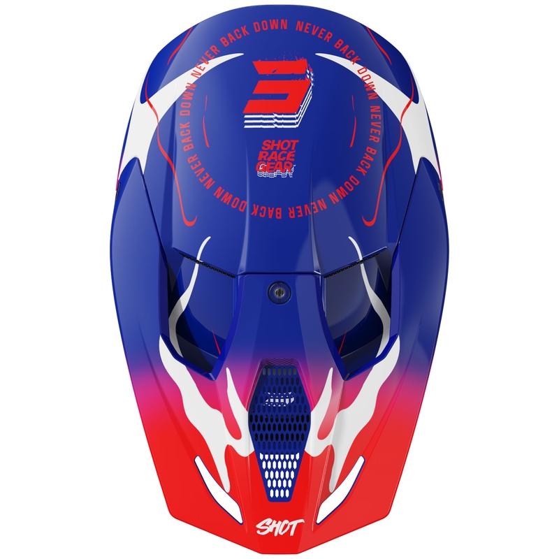Laste motokrossi kiiver Shot Furious Beast läikiv sini-punane