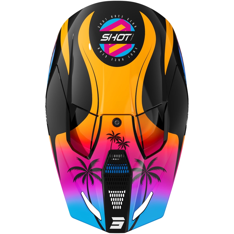 Laste motokrossi kiiver Shot Furious Miami läikiv oranž