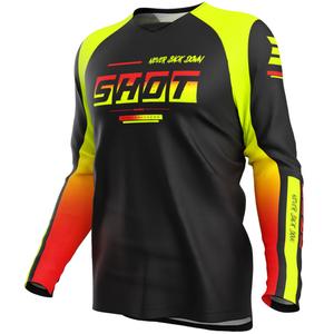 Laste motokrossitrikoo Shot Draw Block fluo kollane