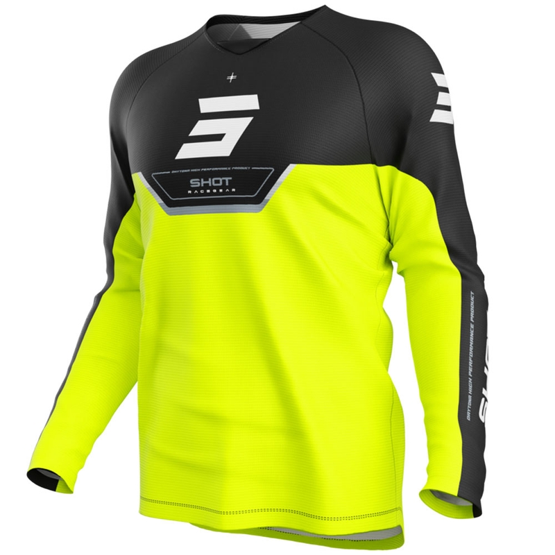 Laste motokrossitrikoo Shot Draw Daytona fluo kollane