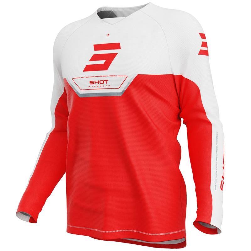 Laste motokrossitrikoo Shot Draw Daytona punane