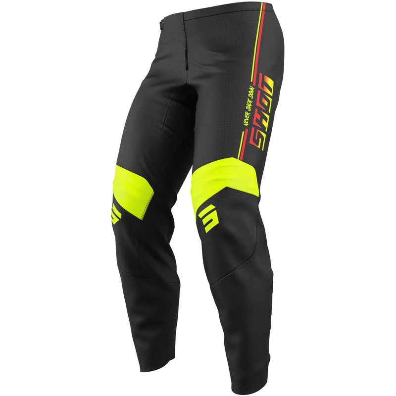 Laste motokrossi püksid Shot Draw Block Fluo Yellow