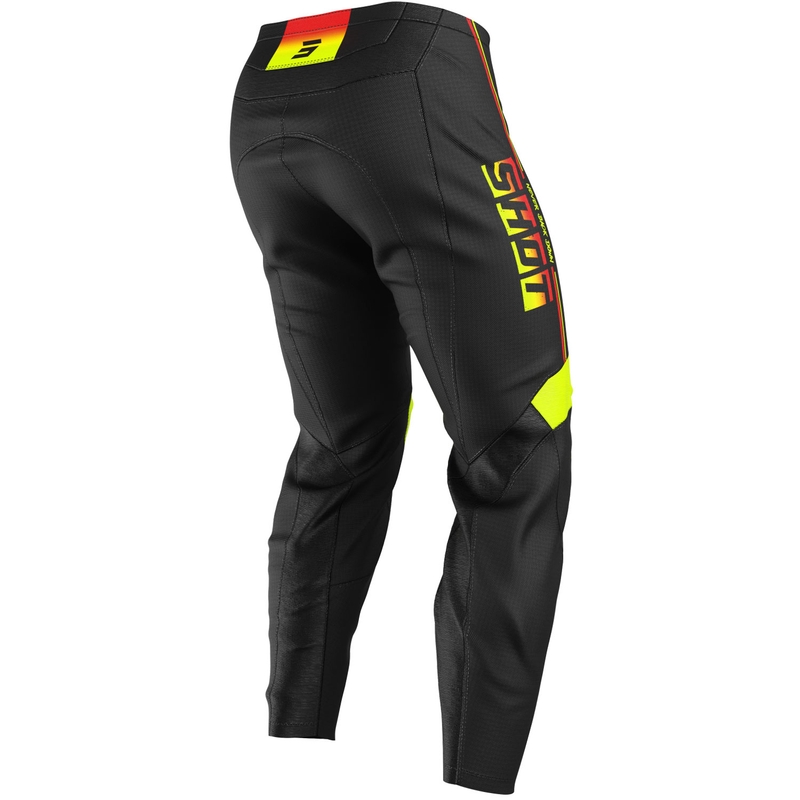 Laste motokrossi püksid Shot Draw Block Fluo Yellow
