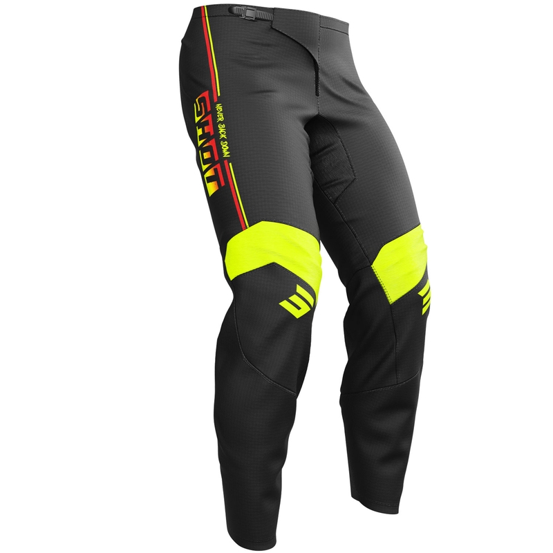 Laste motokrossi püksid Shot Draw Block Fluo Yellow