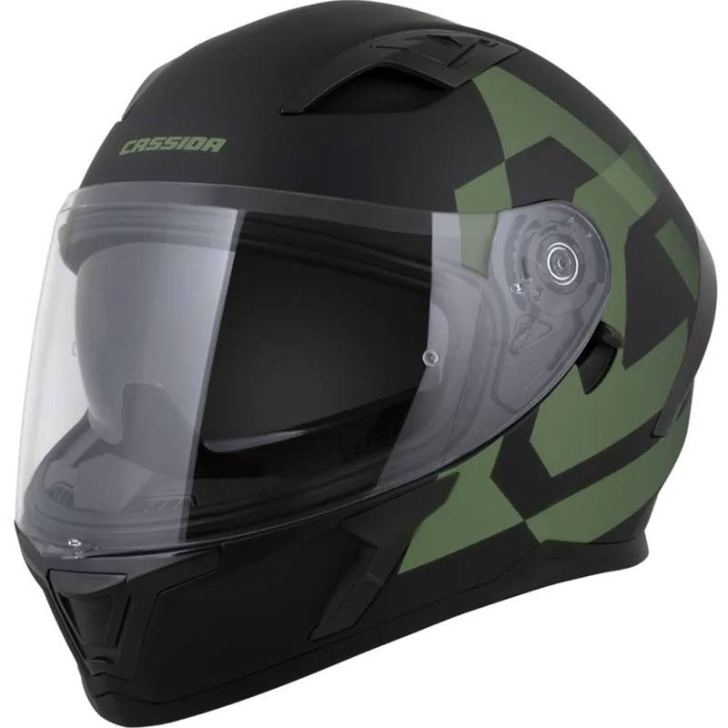 Cassida Orbit Grind integreeritud mootorratta kiiver matt must-tumeroheline