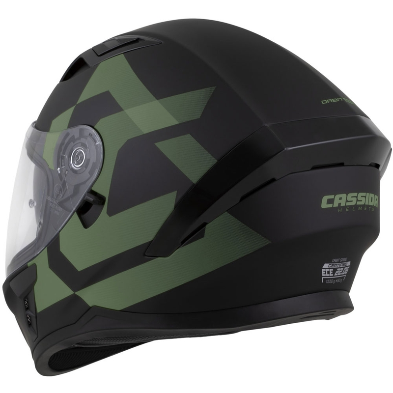 Cassida Orbit Grind integreeritud mootorratta kiiver matt must-tumeroheline