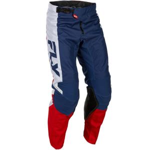 Motokrossi püksid FLY Racing - USA Kinetic punane, valge ja sinine