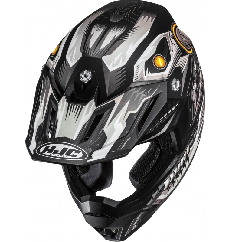 Motokrossikiiver HJC C50 Mecha Beast MC5SF mustahall
