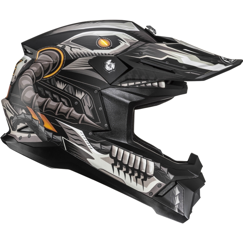Motokrossikiiver HJC C50 Mecha Beast MC5SF mustahall