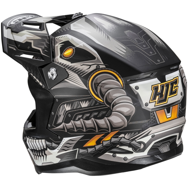 Motokrossikiiver HJC C50 Mecha Beast MC5SF mustahall
