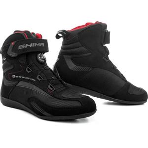 Naiste Shima Exo Vented Black-Grey-Red mootorratta saapad