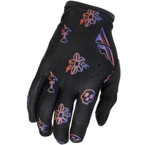 Motokross-kindad FLY Racing - USA Lite Outline must-punane-lilla