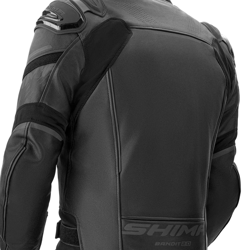 Shima Bandit 2.0 mustast nahast mootorratta jakk