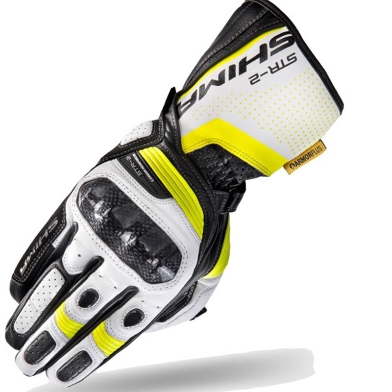 Kindad Shima STR-2 must-valge-fluo kollane