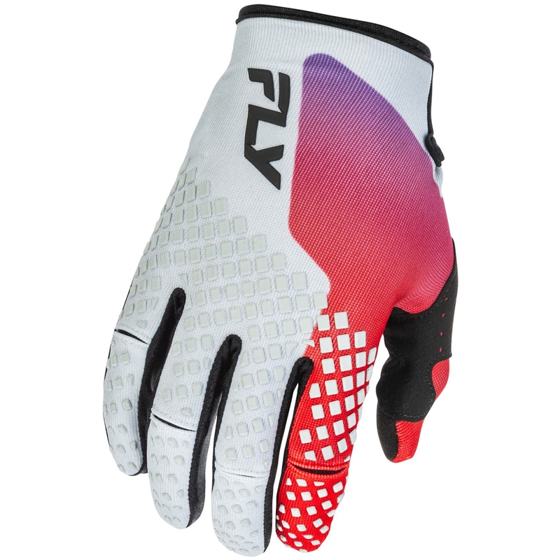 Motokross-kindad FLY Racing - USA Kinetic hall-punane-lilla-mustad