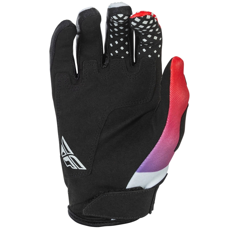 Motokross-kindad FLY Racing - USA Kinetic hall-punane-lilla-mustad