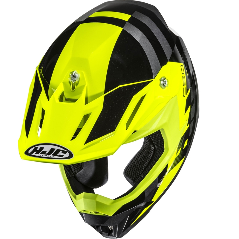 Motokrossikiiver HJC C50 Mirage MC3H must-fluo kollane-hall
