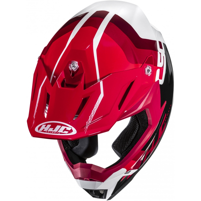 Motokrossikiiver HJC C50 Primal MC1 must-punane-valge