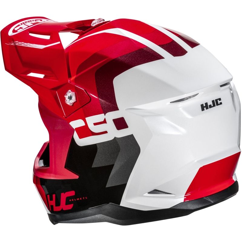 Motokrossikiiver HJC C50 Primal MC1 must-punane-valge