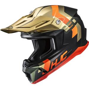 Motokrossikiiver HJC C50 Primal MC6HSF must-kuldne-oranž