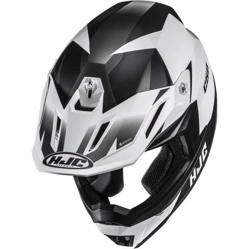 Motokrossikiiver HJC C50 Slide MC10SF must-valge