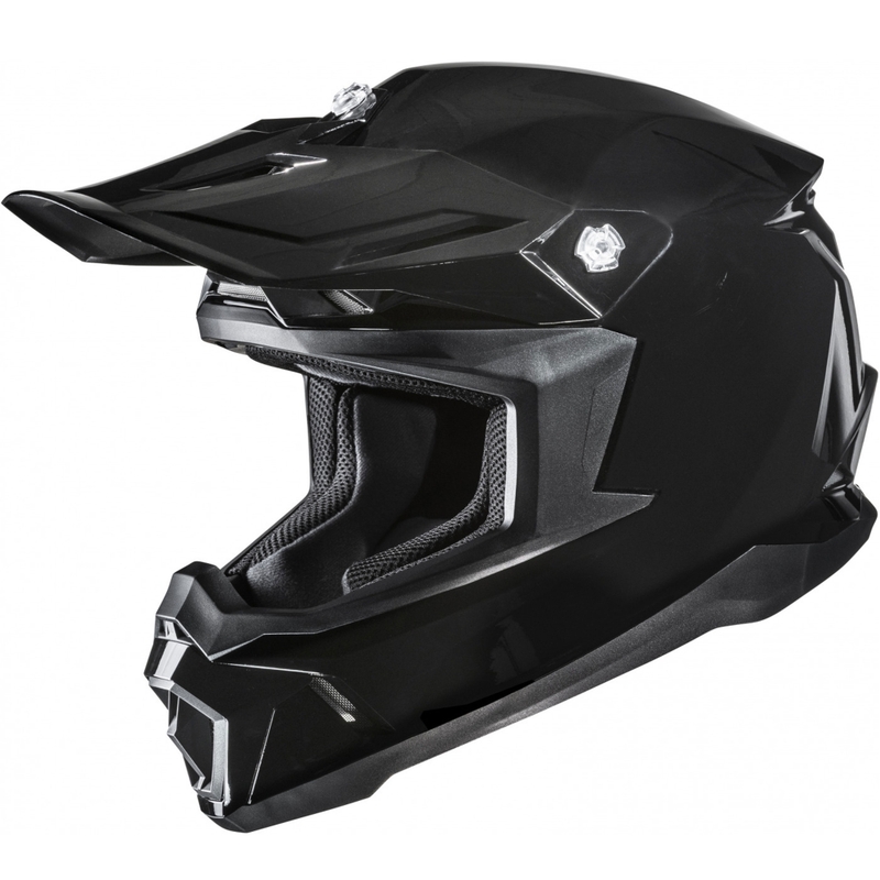Motokrossikiiver HJC C50 Solid metallik must