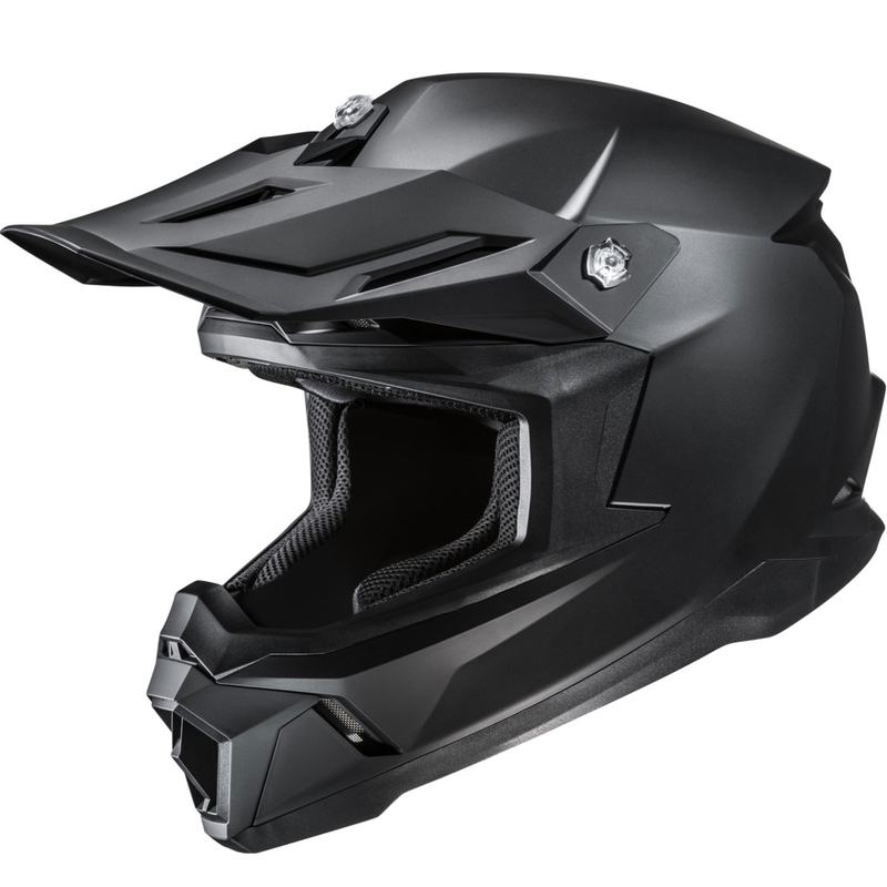 Motokrossi kiiver HJC C50 Solid semi flat must