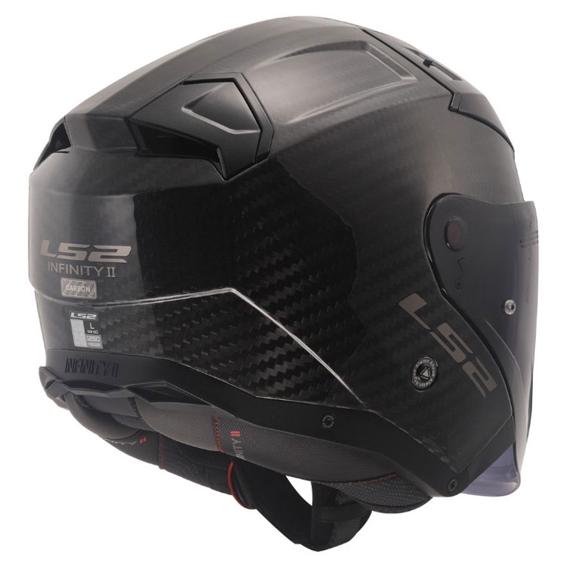 Avatud mootorratta kiiver LS2 OF603 Infinity II Carbon-06 must läikiv kiiver