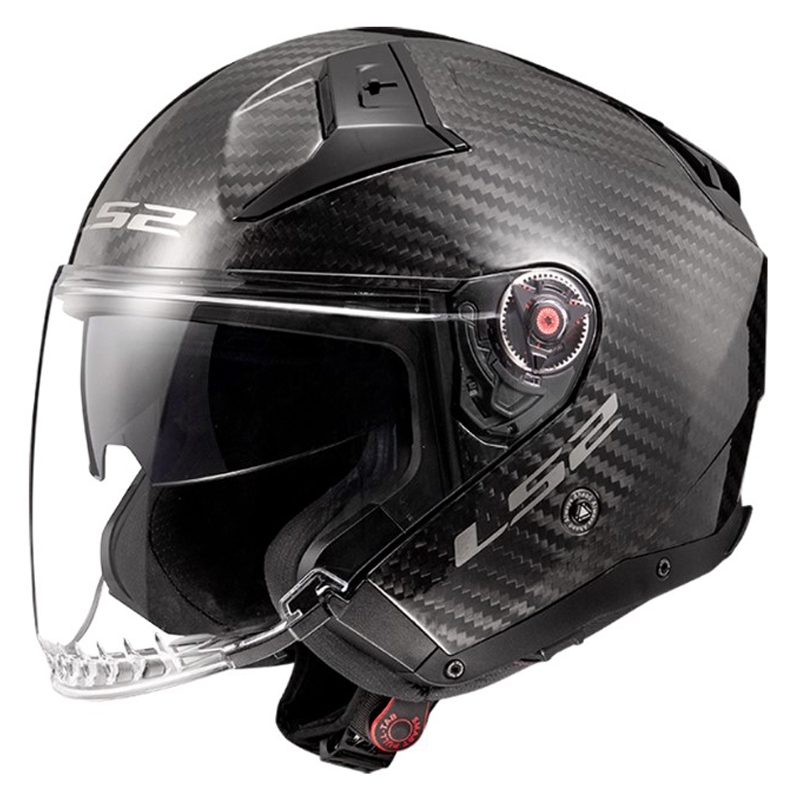 Avatud mootorratta kiiver LS2 OF603 Infinity II Carbon-06 must läikiv kiiver