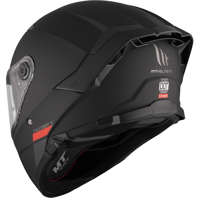 Täismaskiiver mootorrattale MT FF118SV Thunder 4 SV must matt