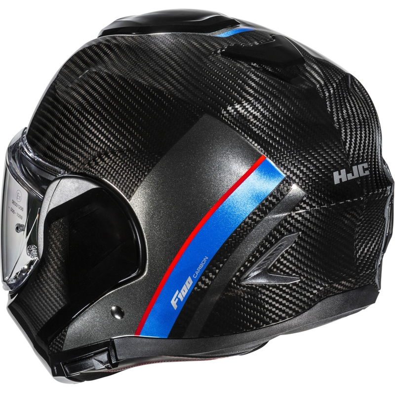 HJC F100 Carbon Tent mootorratta kiiver MC21 must-sinine-punane