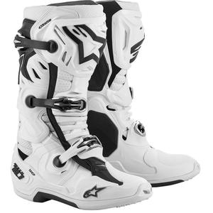 Alpinestars Tech 10 Supervented mootorratta saapad perforeeritud valge