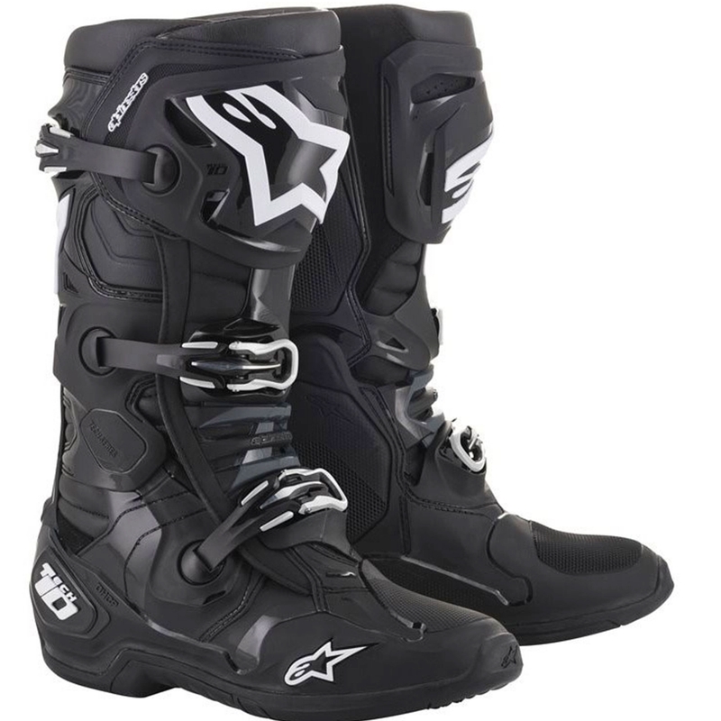 Alpinestars Tech 10 Mustad mootorratta saapad