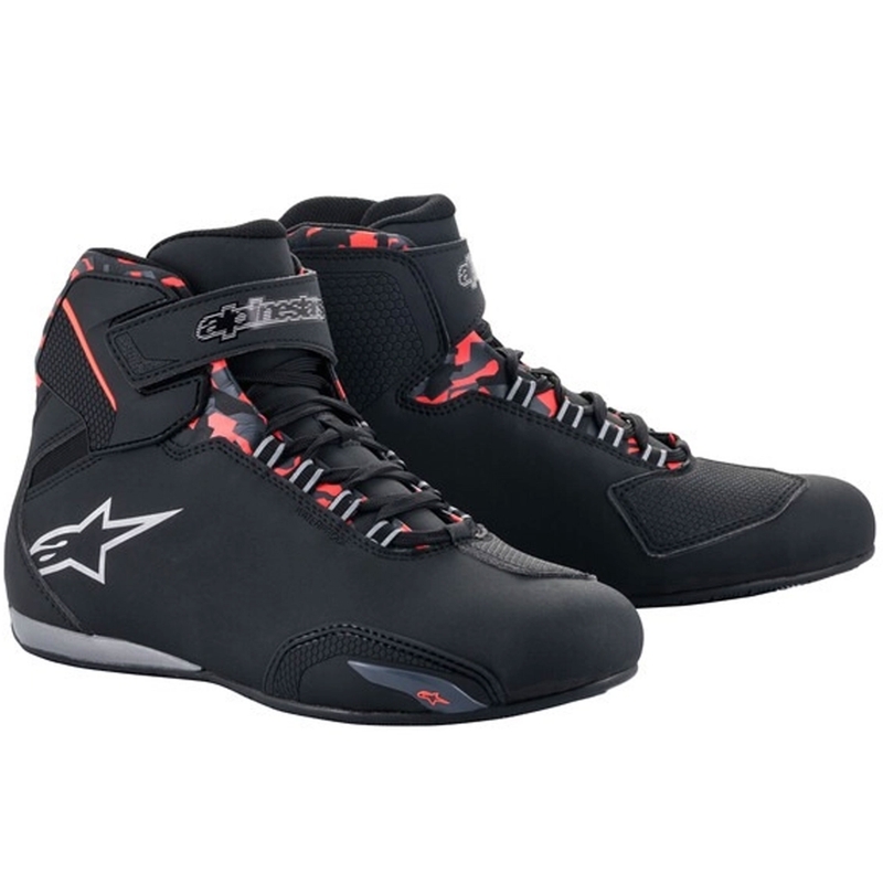 Alpinestars Sektor veekindlad must-punane-hall-toonekollane mootorratta saapad
