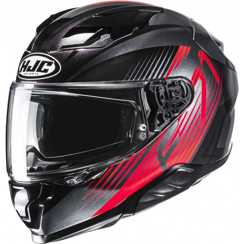 HJC F71 Catos MC1 integreeritud mootorratta kiiver must ja punane