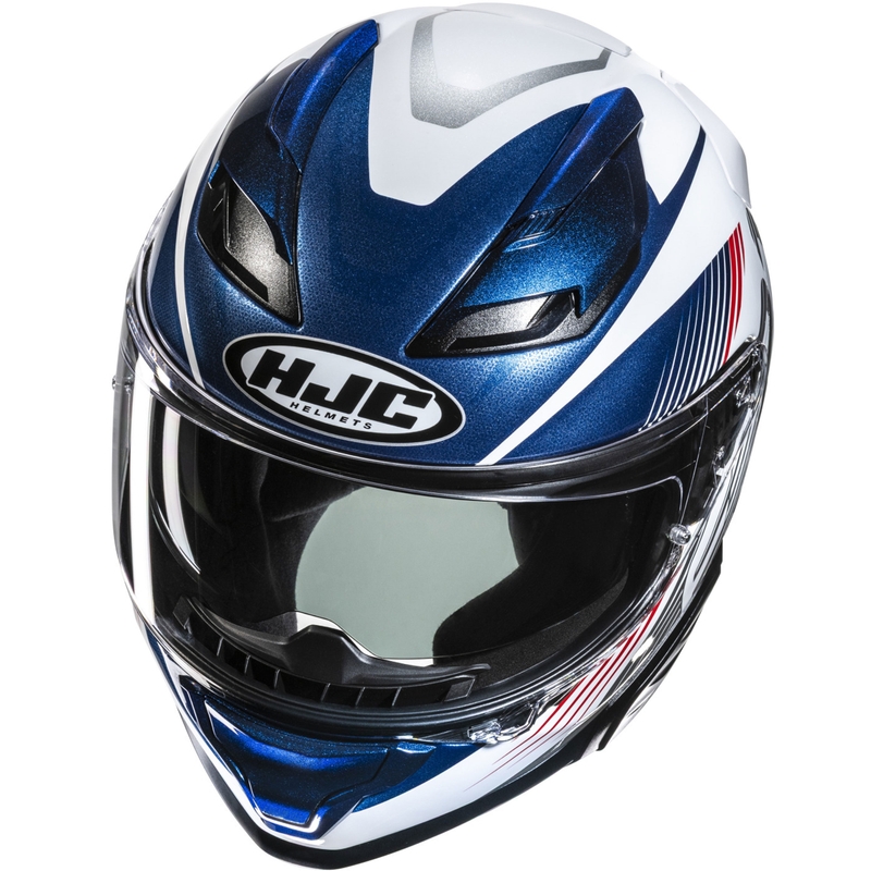 Integreeritud mootorratta kiiver HJC F71 Catos MC21 valge-sinine-punane