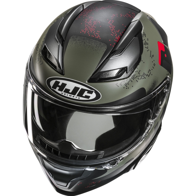 Integreeritud mootorratta kiiver HJC F71 Faco MC1SF khaki-must