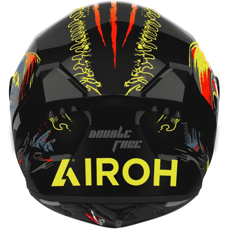 Integreeritud mootorratta kiiver Airoh CONNOR Double Face läikiv must-kollane