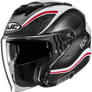 Avatud mootorratta kiiver HJC i31 Depe MC1 must-valge-punane