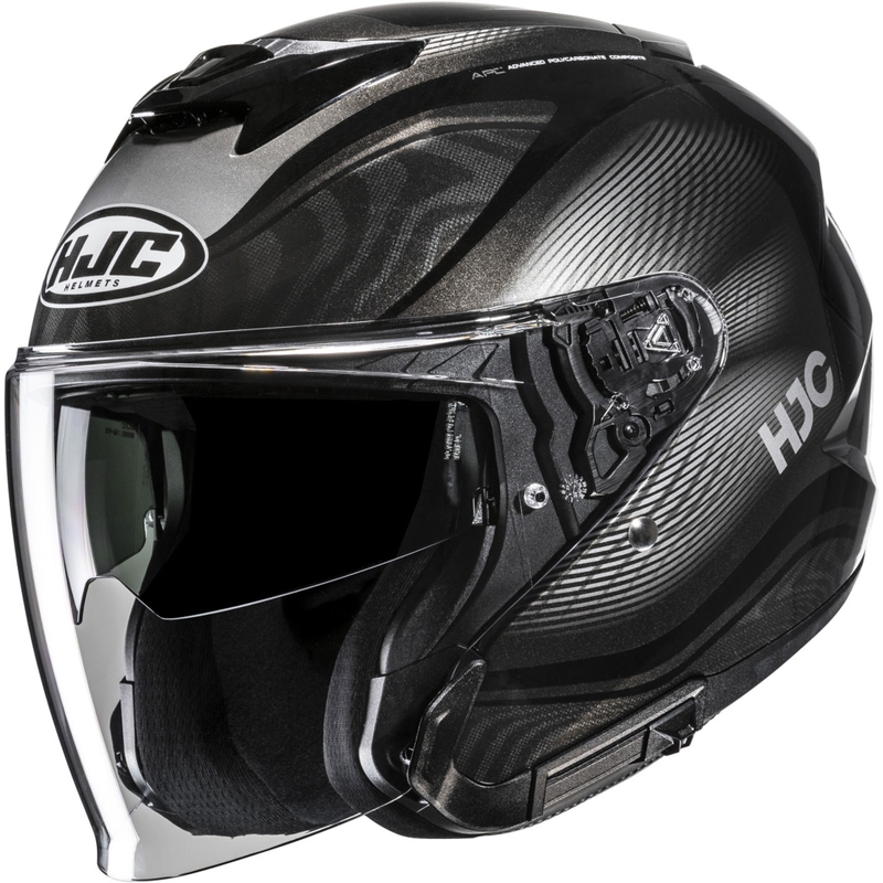 Avatud mootorratta kiiver HJC i40N Vision MC5 must ja valge