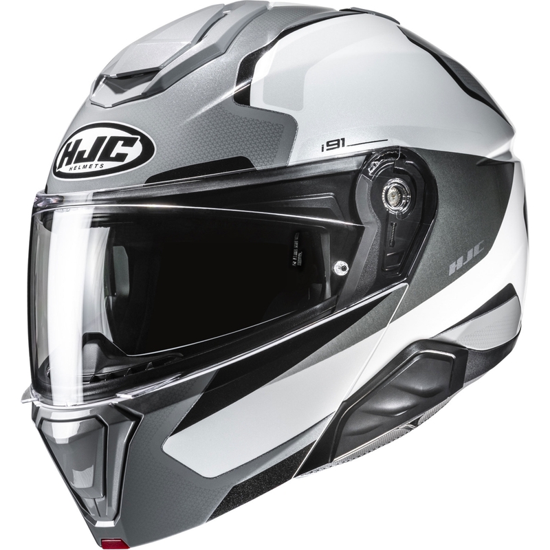 HJC i91 Felio MC5 mootorratta kiiver hall ja valge