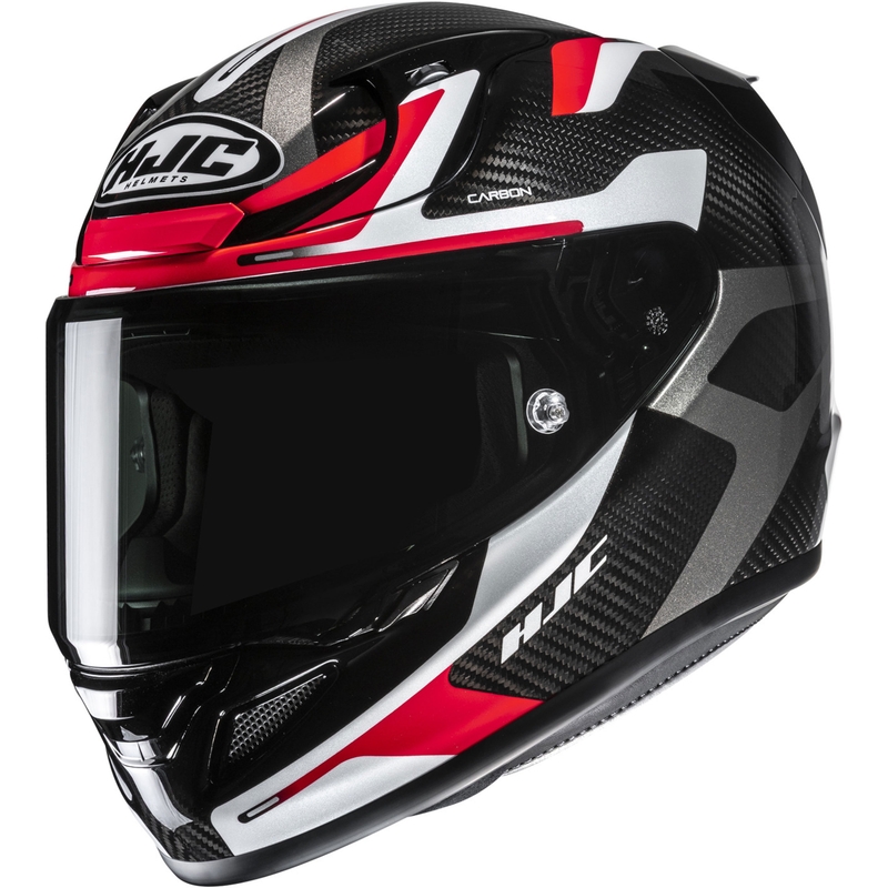 Integreeritud mootorratta kiiver HJC RPHA 12 CARBON Xentra MC1 must-valge-punane