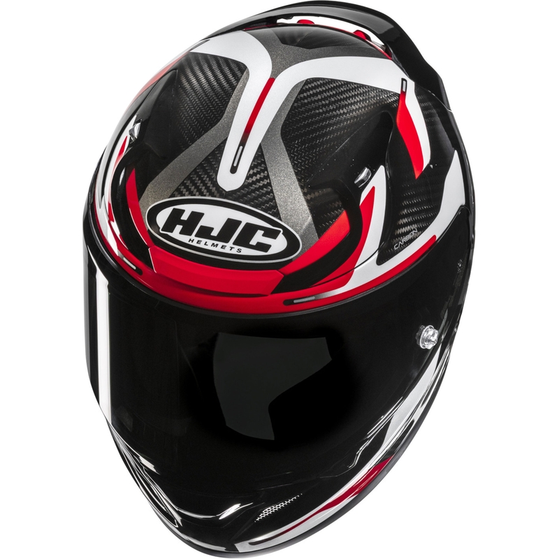 Integreeritud mootorratta kiiver HJC RPHA 12 CARBON Xentra MC1 must-valge-punane