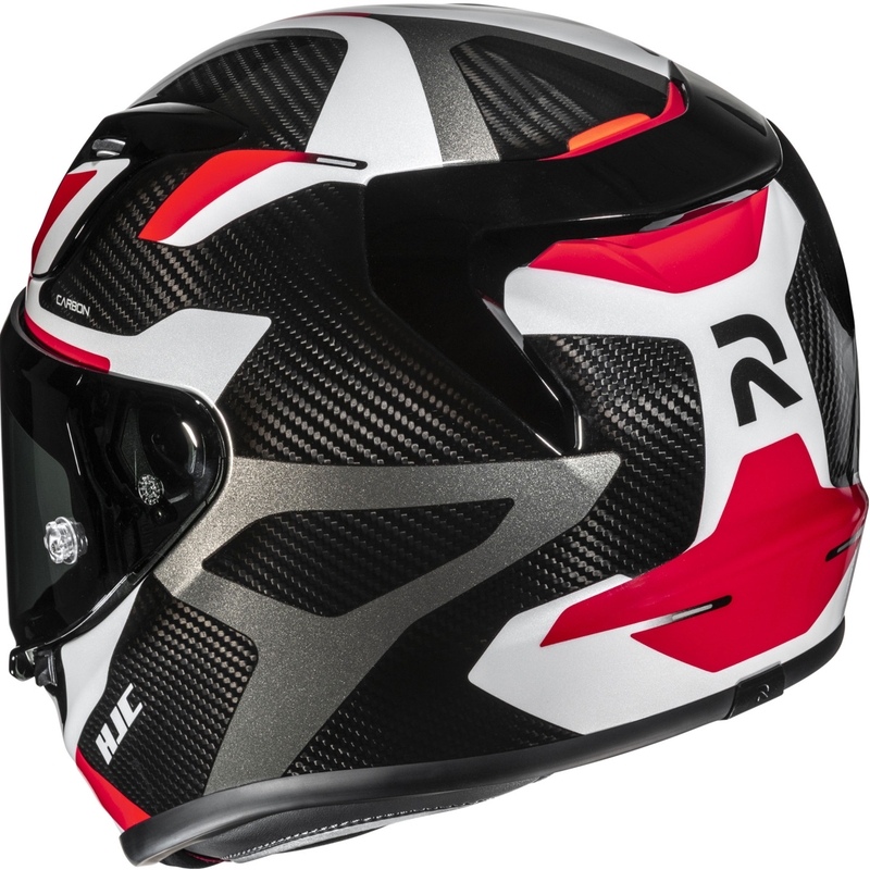 Integreeritud mootorratta kiiver HJC RPHA 12 CARBON Xentra MC1 must-valge-punane