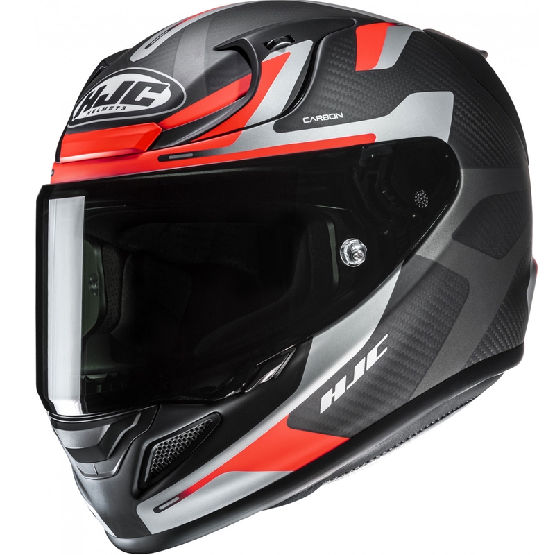 Integreeritud mootorratta kiiver HJC RPHA 12 CARBON Xentra MC6HSF must-hall-punane