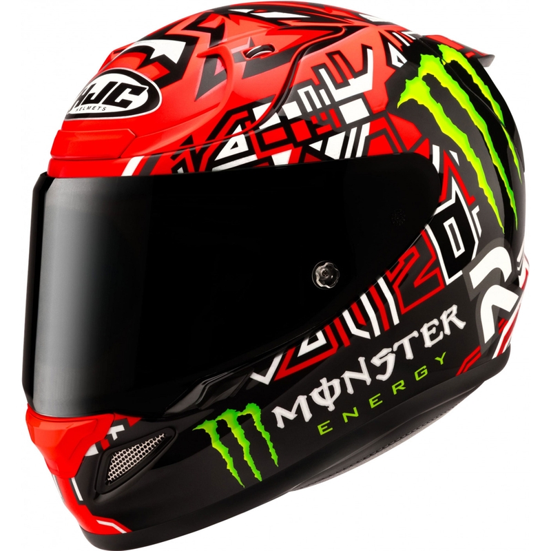 Integreeritud mootorratta kiiver HJC RPHA 12 Quartararo Replica II MC1 punane-must