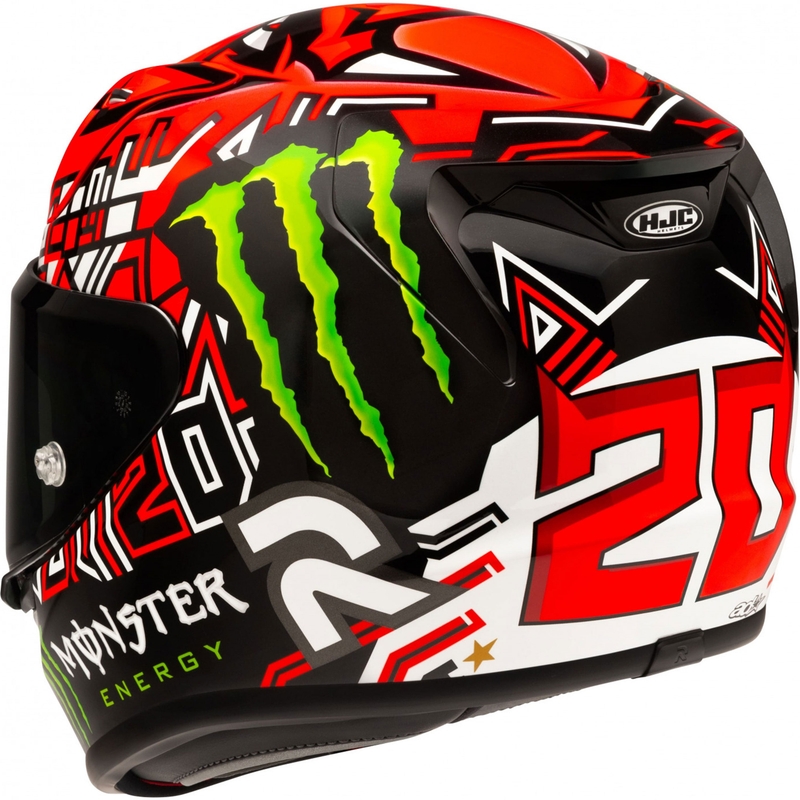 Integreeritud mootorratta kiiver HJC RPHA 12 Quartararo Replica II MC1 punane-must