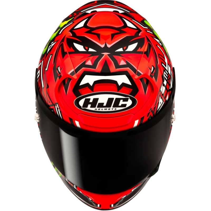 Integreeritud mootorratta kiiver HJC RPHA 12 Quartararo Replica II MC1 punane-must