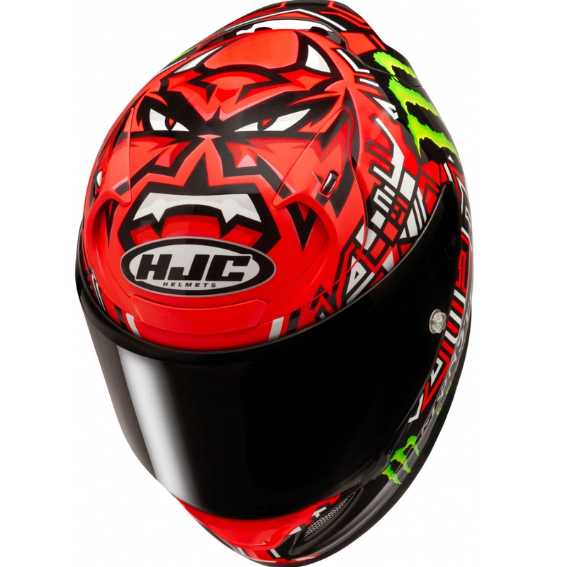Integreeritud mootorratta kiiver HJC RPHA 12 Quartararo Replica II MC1 punane-must